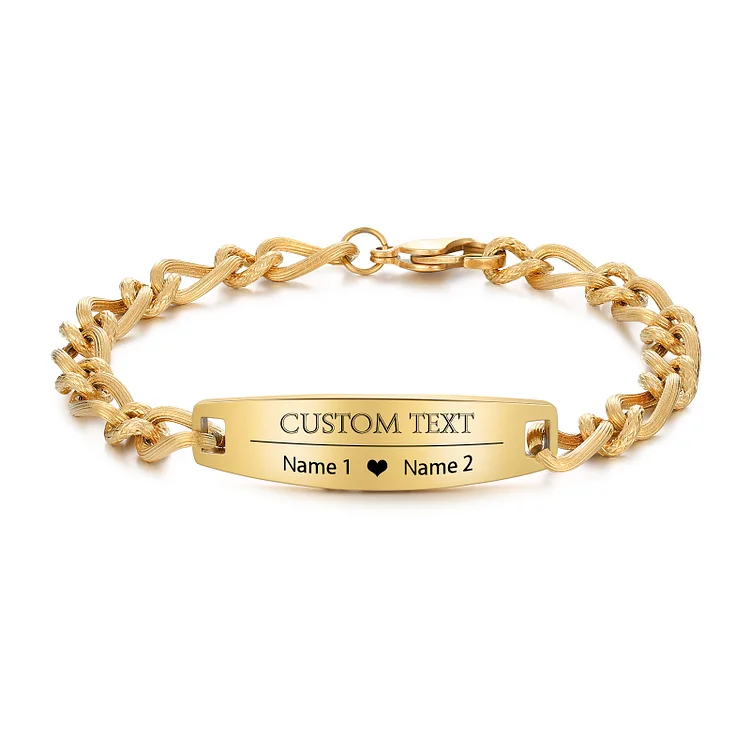 Custom Names Cuban Chain Bracelet Romantic Gift