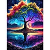 Arbre coloré de vie-partial ab carré diamant peinture-40 * 55cm