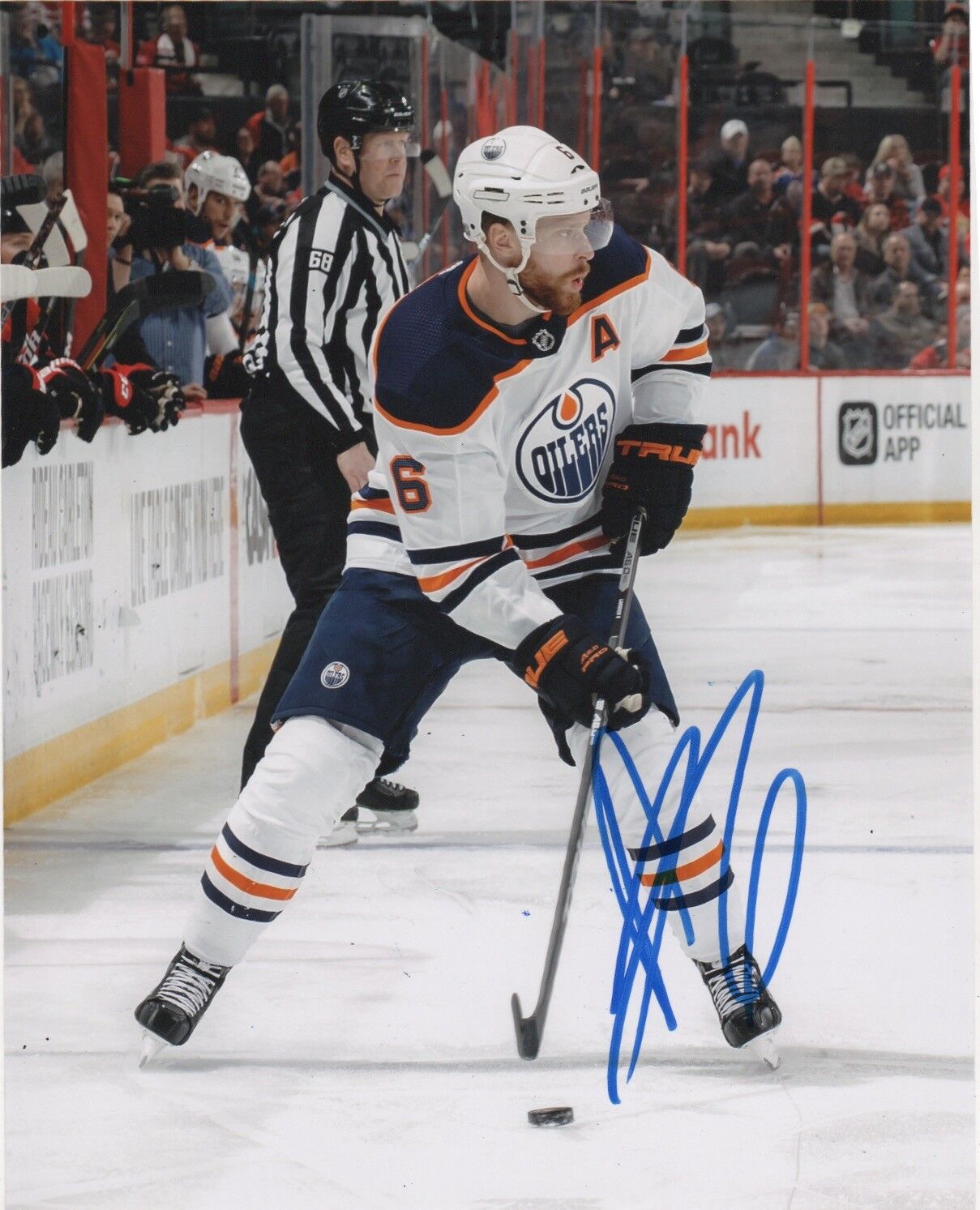 Edmonton Oilers Adam Larsson Autographed Signed 8x10 NHL Photo Poster painting COA #3