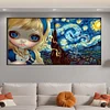 Starry Sky Gir - Round AB Drills Diamond Painting(85x45cm)