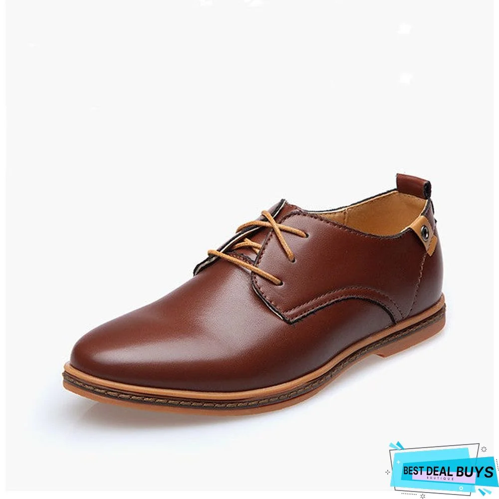 Men's Derby Shoes Spring / Summer / Fall Vintage / British Daily Outdoor Office & Career Oxfords Golf Shoes Pu Non-Slipping Wear Proof Booties / Ankle Boots Yellow / Black / Dark Blue