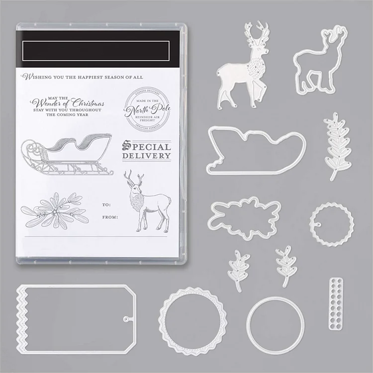 Christmas Series DIY Seal Reusable Metal Stencil for Scrapbooking