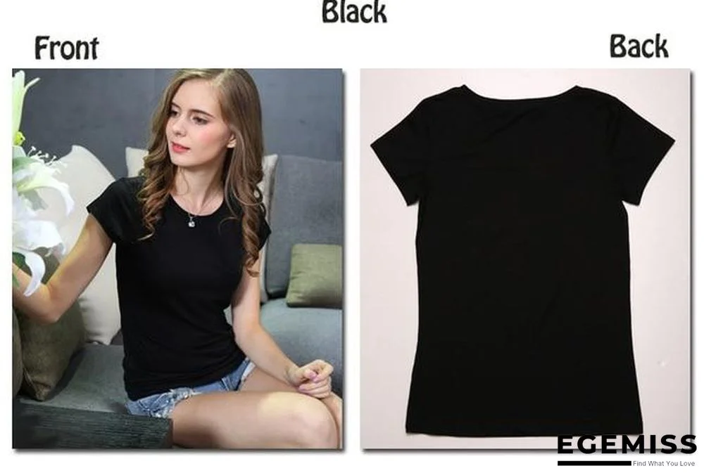 18 Colors S-3XL Plain T-Shirt Women Cotton Elastic Basic Casual Tops Short Sleeve T-shirt | EGEMISS
