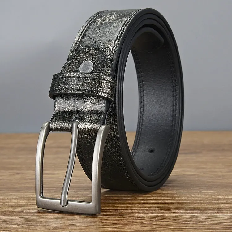 Retro Versatile First Layer Cowhide Pin Buckle Trouser Belt