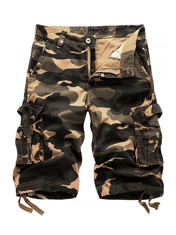 Camouflage New Large Size Loose Casual Multi-Pocket Tooling Shorts