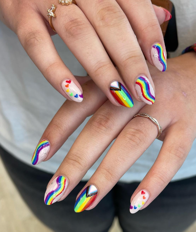Pride Nail design Ideas to Wear All Month Long Morovan