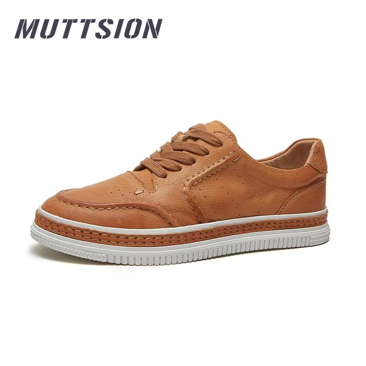 MUTTSION Genuine Leather Vintage Lacing Breathable Skate Shoes MUTTSION.COM MUTTSION