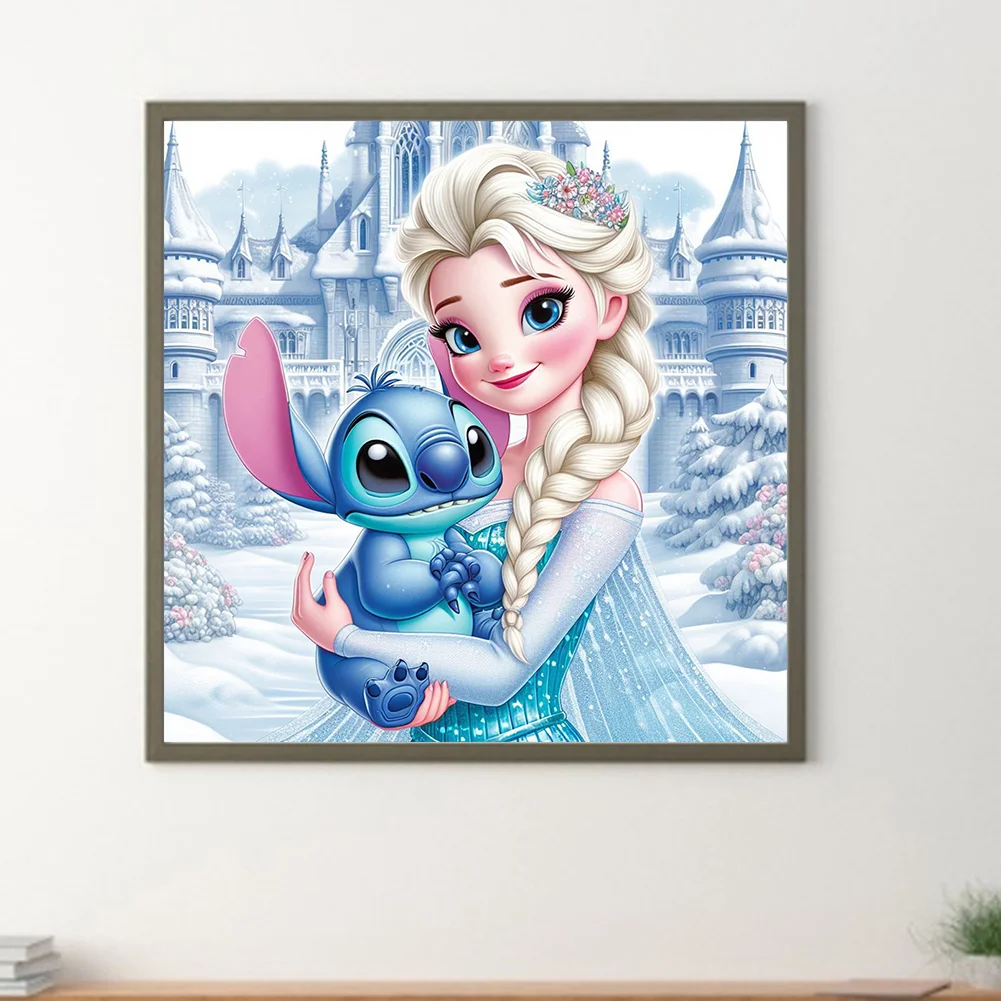 Diamond Painting - Full Round Drill - Princess Elsa Stitch(Canvas|40*40cm)