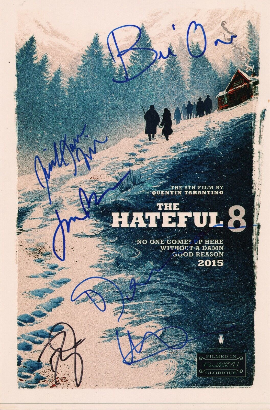 THE HATEFUL EIGHT Cast x6 Authentic Hand-Signed Jennifer Jason Leigh 11x17 Photo Poster painting