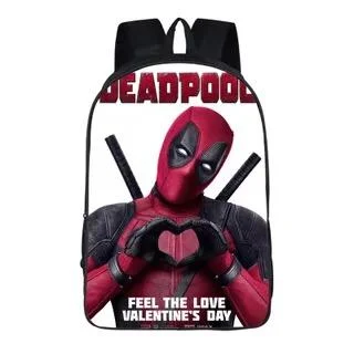 Buzzdaisy Deadpool Marvel Backpack School Supplies Satchel Casual Book Bag School Bag for Kids Boy Girls Backpack Junior Bag