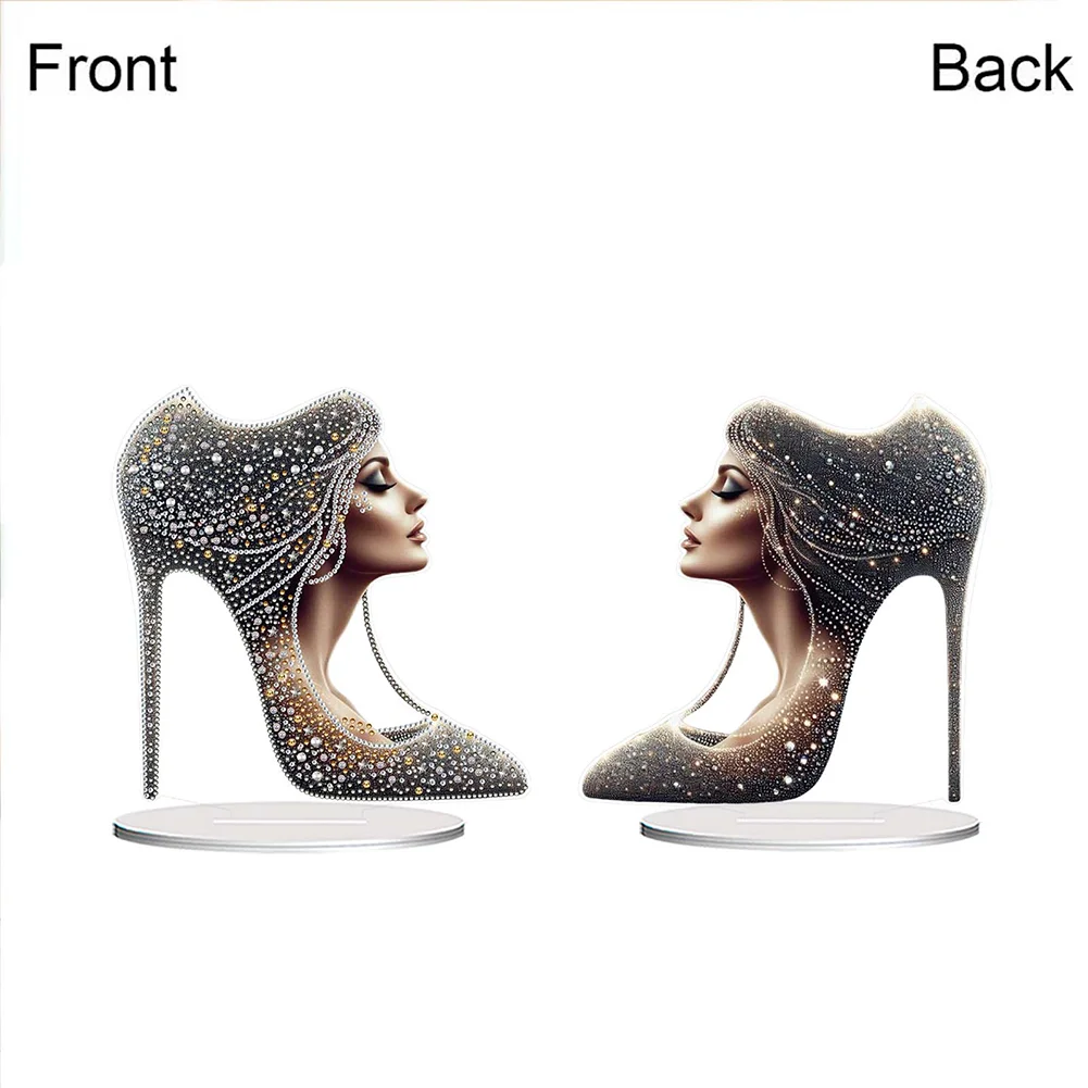 DIY Acrylic High Heels Girl Special Shape Diamond Painting Desktop Decors for Home