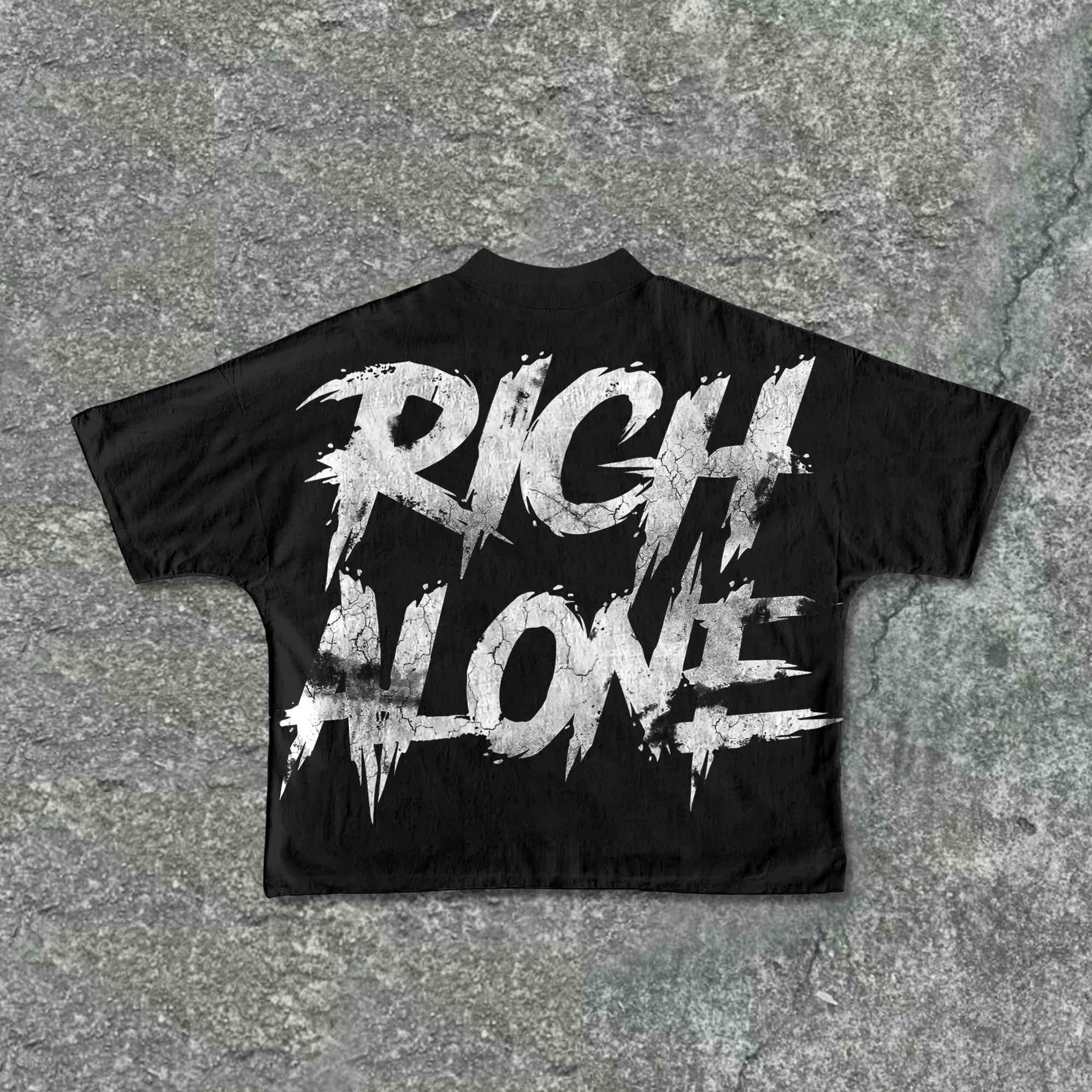 Rich Alone Graphics Cotton Cropped T-Shirts