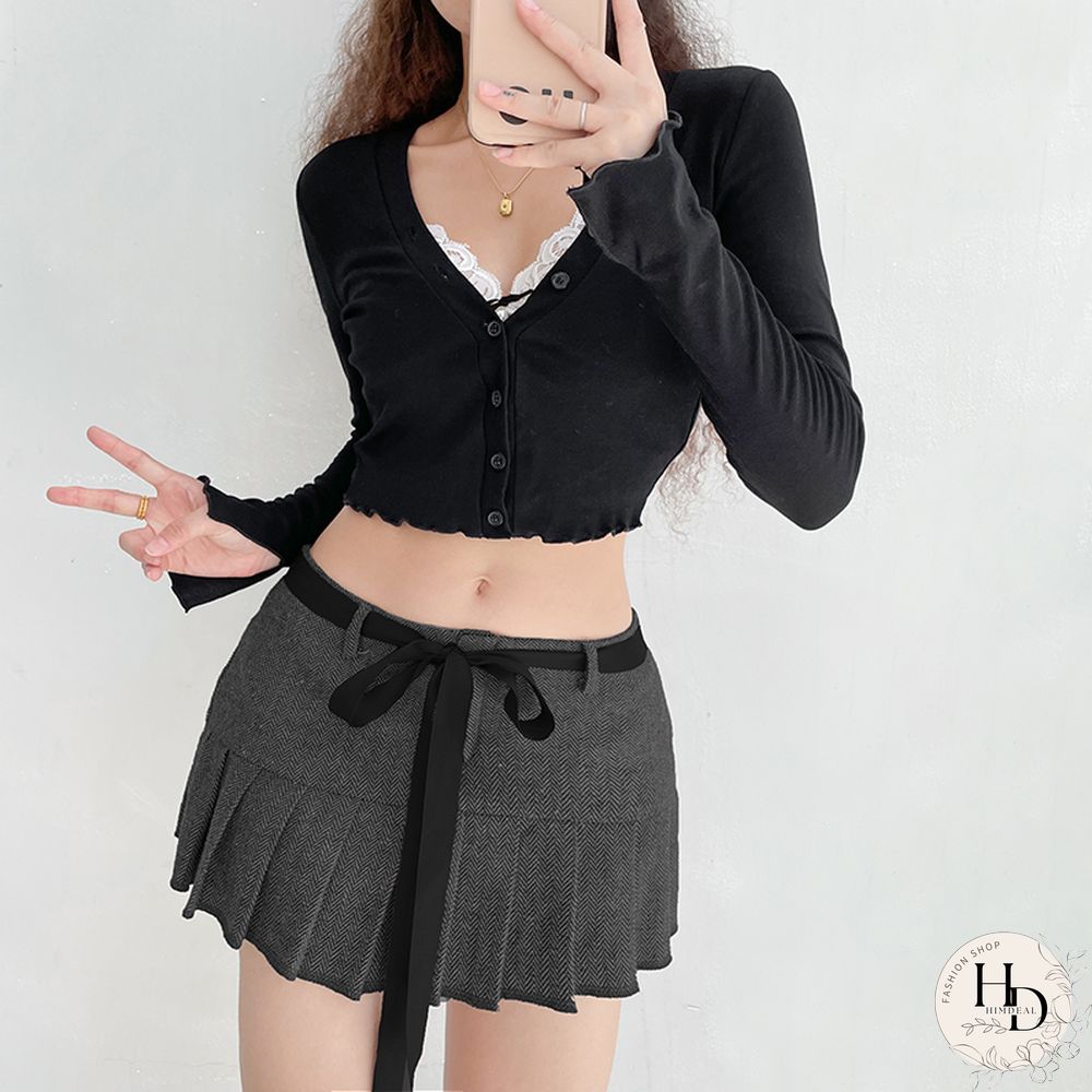 Y2k Fairycore T Shirt Women Grunge Aesthetic Lace Patchwork Long Sleeve Crop Top Korean Fashion Tee Streetwear