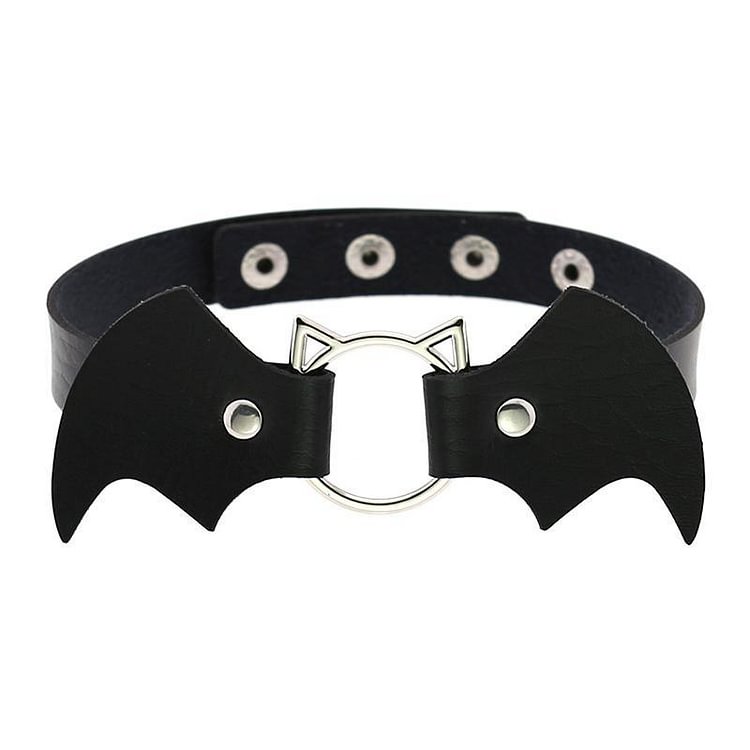 Cute Cat Punk Bat Wings Collar Necklace SP14579