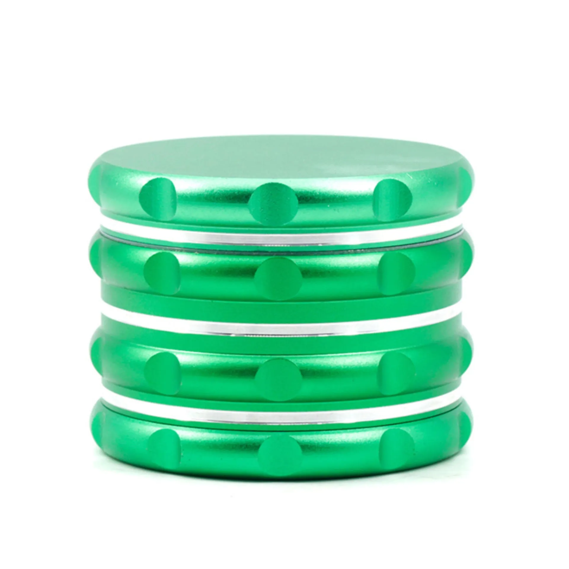 Snap-On 4 Layer Built-In Mesh Aluminum Alloy 63MM Herb Grinder-Green