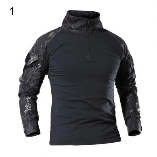 Men Combat Shirt Top Uniform Airsoft Camouflage Combat-Proven Shirts Rapid Assault Sleeve Shirt Battle Strike футболка мужская