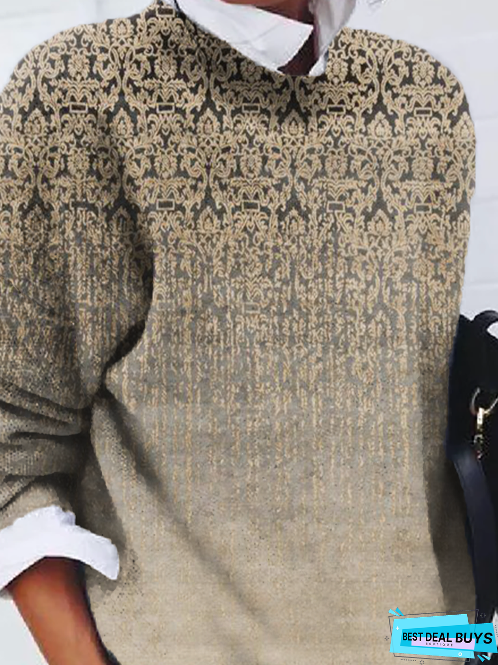 Abstract Printed Casual Crew Neck T-Shirt