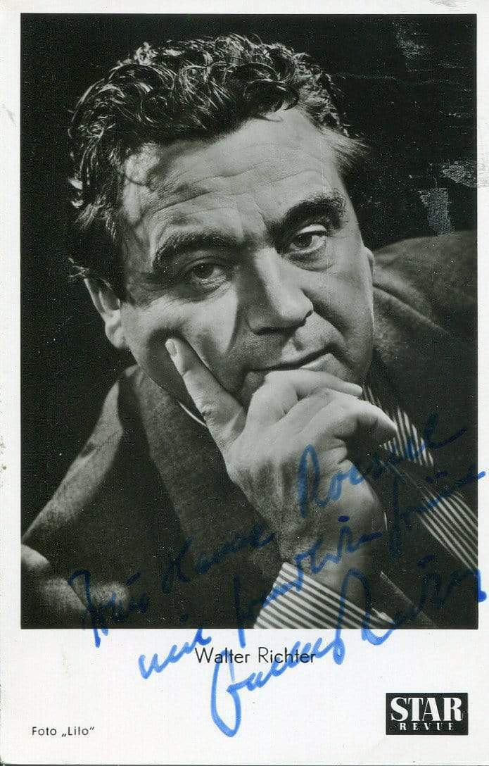 Walter Richter (+) autograph German actor signed Photo Poster painting