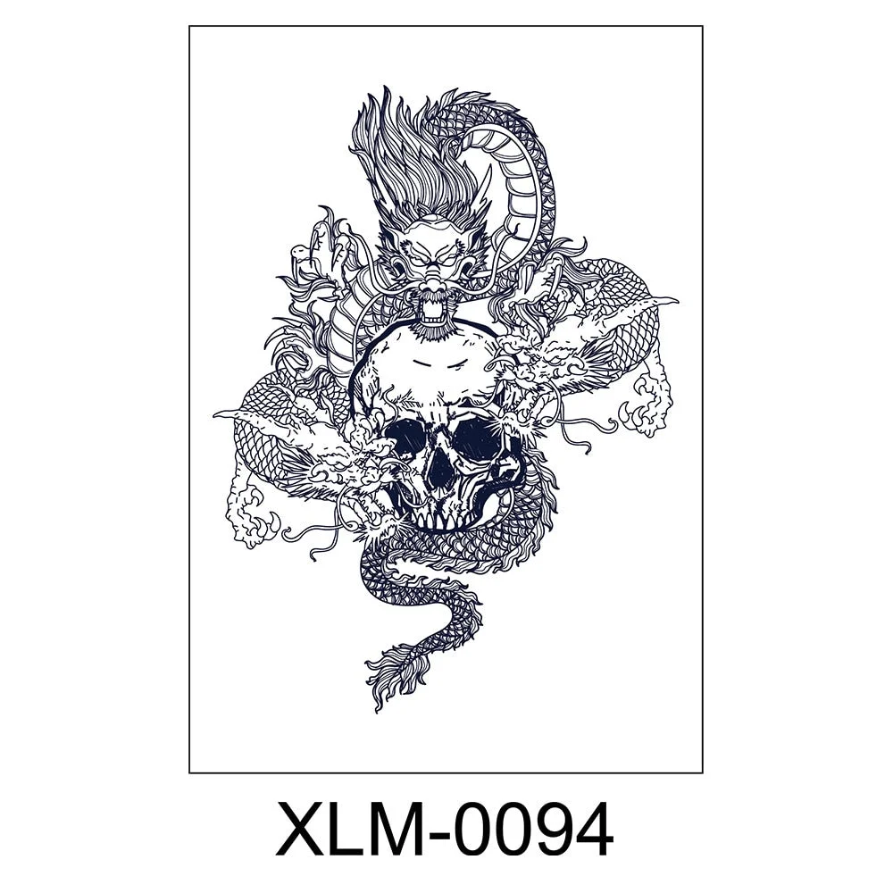 Semi-permanent waterproof sweat plant lasting big picture tattoo flower arm non-reflective herbal juice tattoo sticker