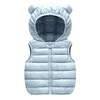 Kid Baby Girl Thin Solid Color Hooded Warm Vest Coat