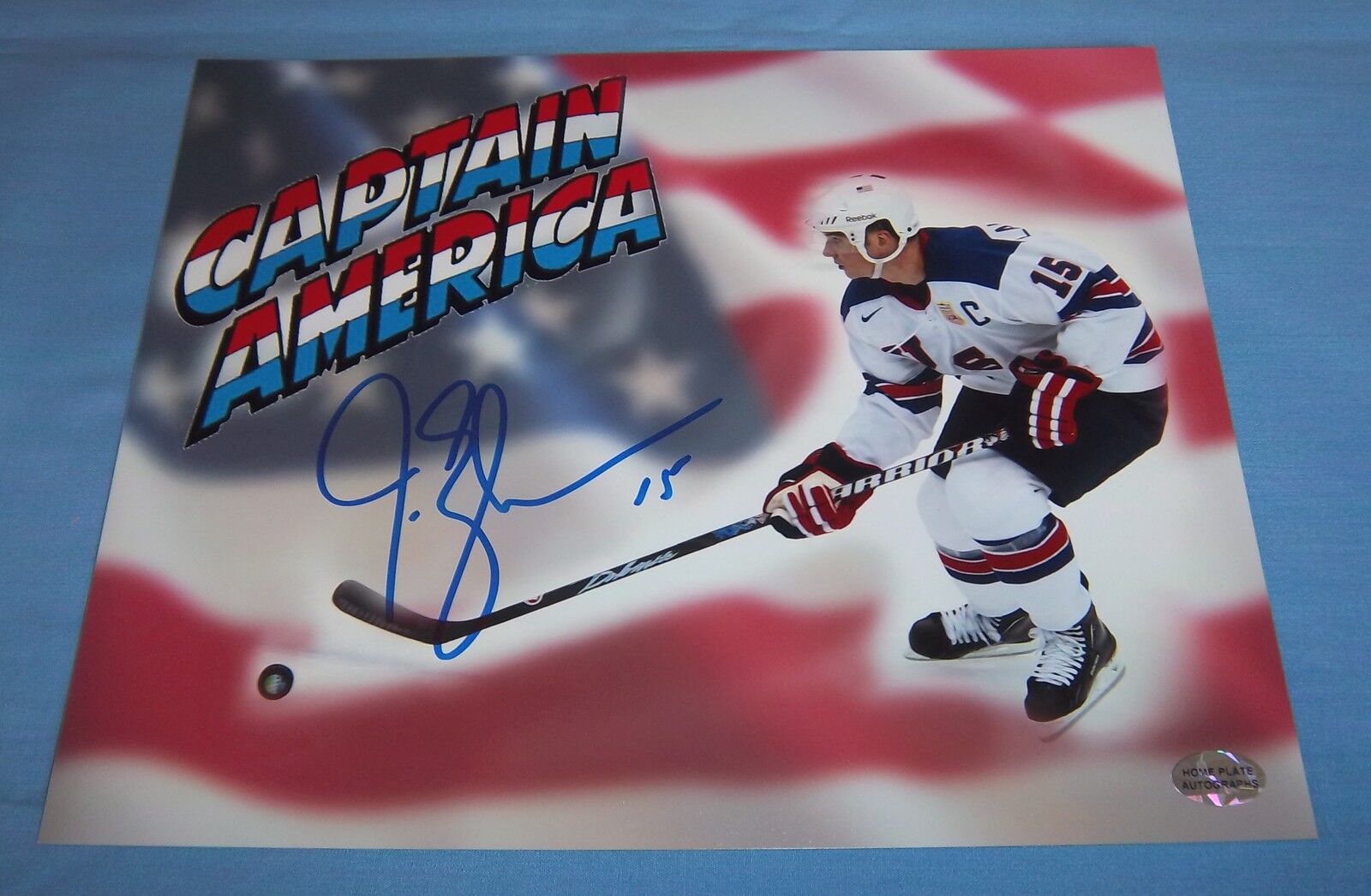 New Jersey Devils Jamie Langenbrunner Signed Autographed 8x10 Photo Poster painting USA C