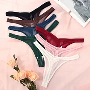 Curesgood New Seamless Thongs For Women Tiny Tangas Sexy Thong Lingerie Woman Translucent Mesh Strings T-back Underwear Tangalar T panties
