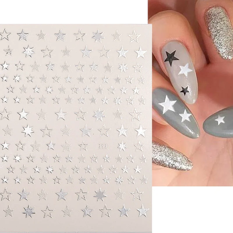 1PC 3D Nail Stickers Red Heart Love Self-Adhesive Slider Nail Art Decorations Valentine's Day Decals Manicure Accessories Tool-Nail Inspo