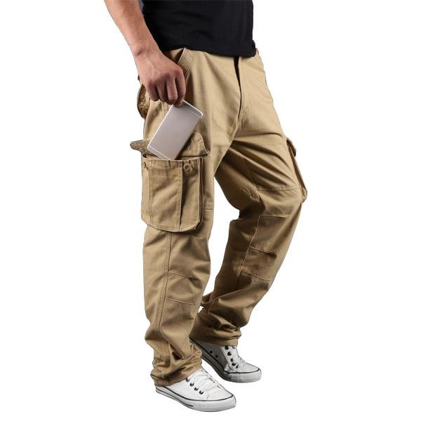 Men's outdoor cotton cold-resistant large pocket trousers / [viawink] /