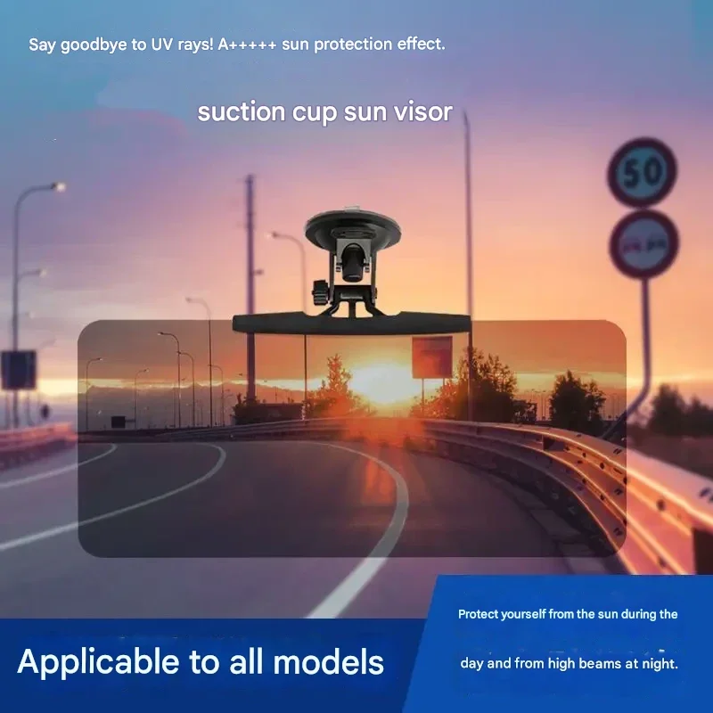 Car anti-glare sunshade