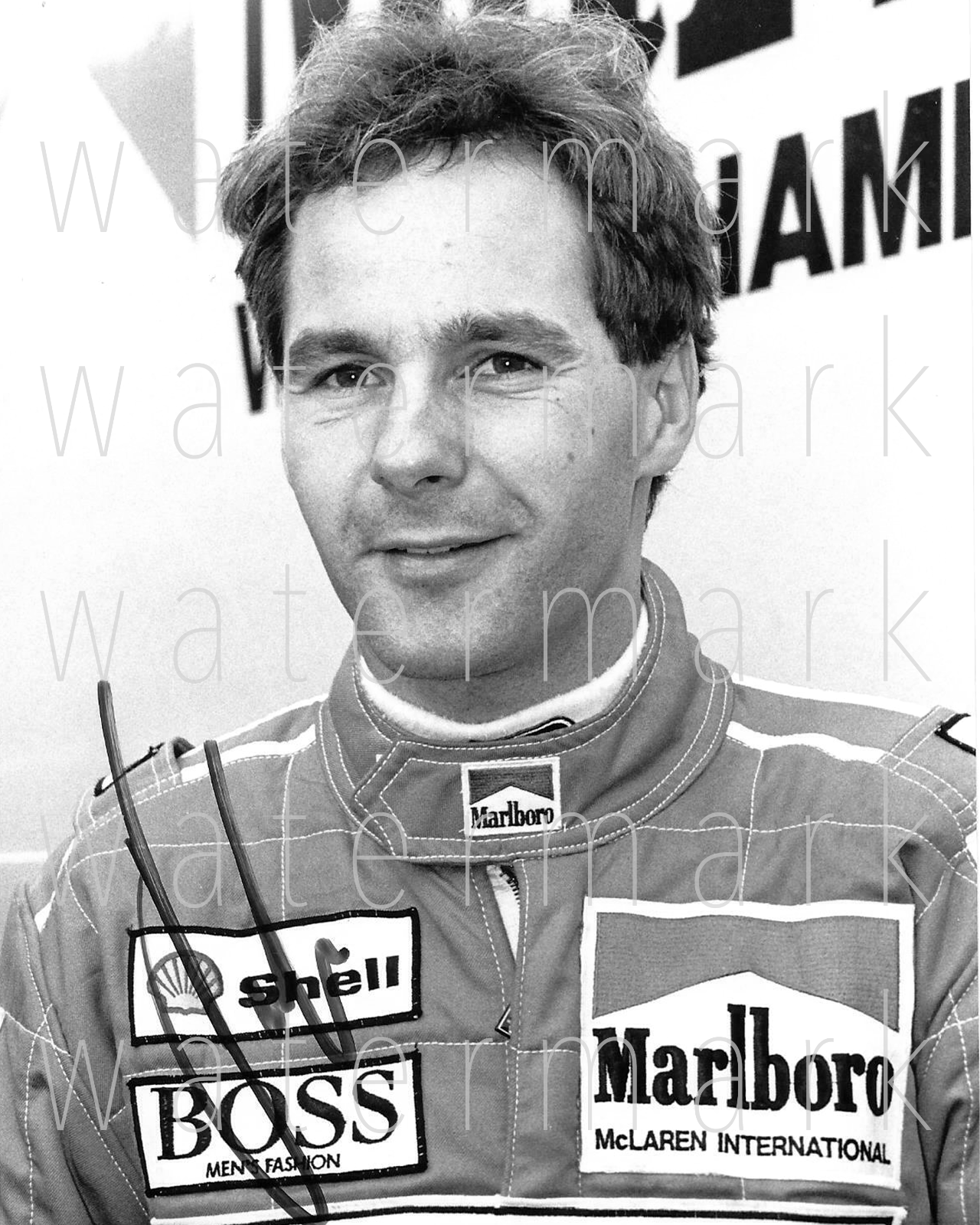 1990 McLaren Gerhard Berger signed Photo Poster painting 8X10 poster pic autograph RP