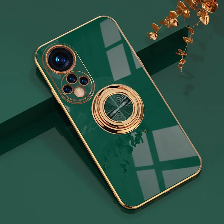 Luxury Silicone Case For Huawei Honor 50 70 20 P50 P40 P30 P20 Pro Nova 9 8 5T Magnetic Full Protective Cover With Ring Holder A