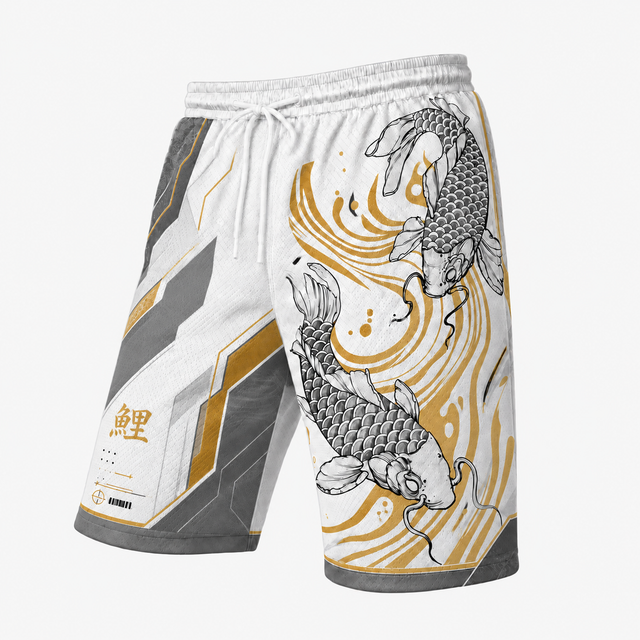 Techwear Golden Koi Athletic Shorts