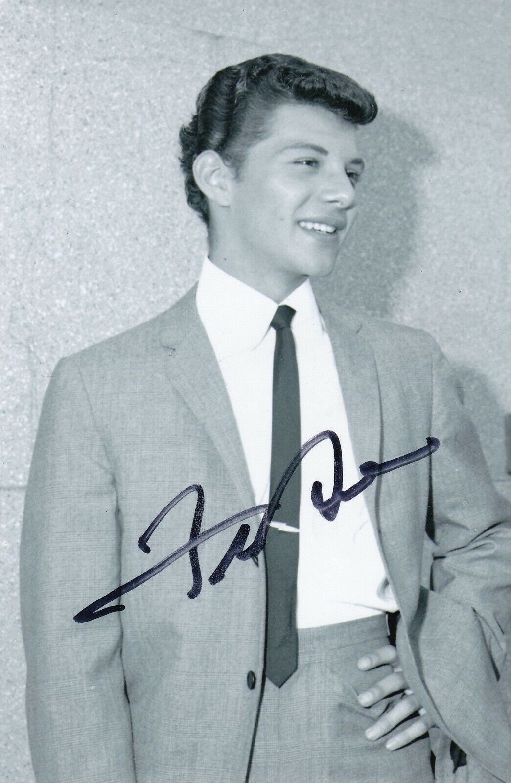 Frankie Avalon REAL hand SIGNED 4x6 Photo Poster painting #1 Autographed COA