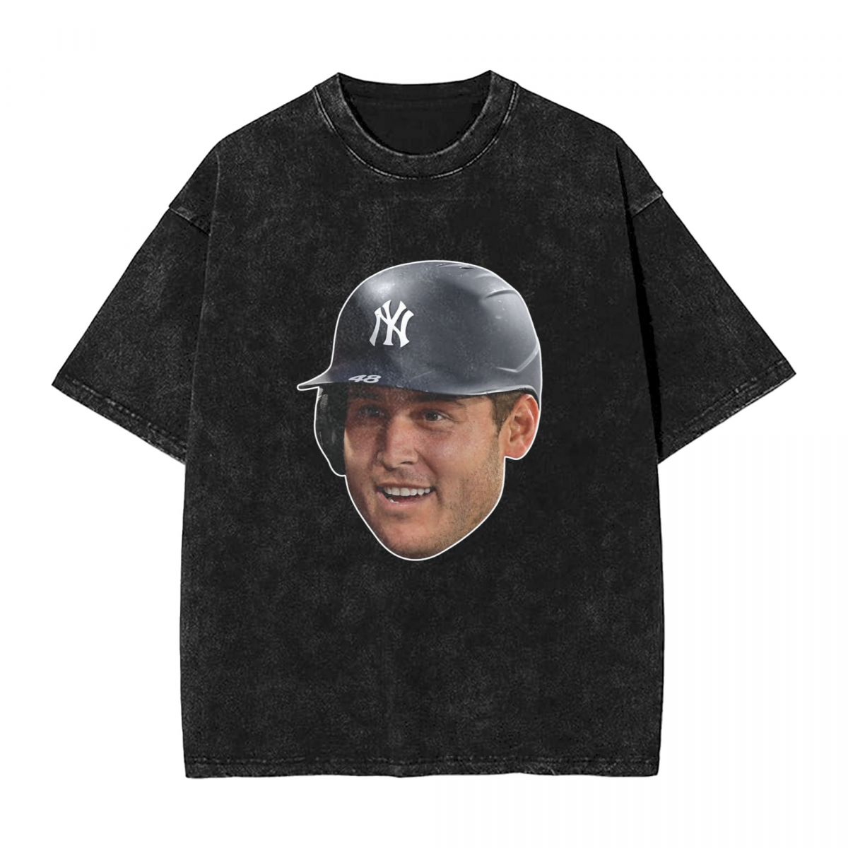 New York Yankees Anthony Rizzo Printed Vintage Men's Oversized T-Shirt