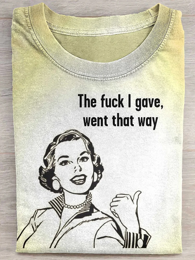 Teecade The Fuck I Gave Art Print T-shirt