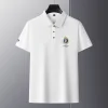 New Style Embroidered Lapel Simple Casual Cotton Polo Shirt