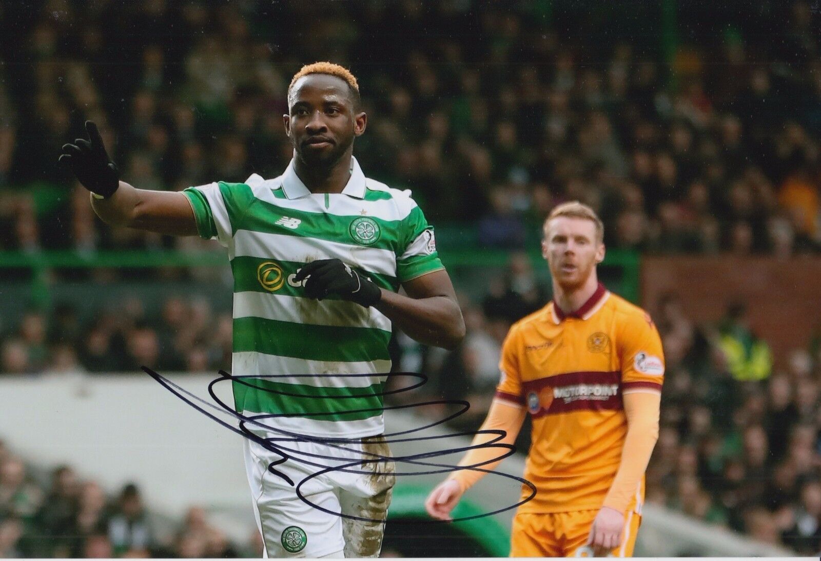 CELTIC HAND SIGNED MOUSSA DEMBELE 12X8 Photo Poster painting 1.