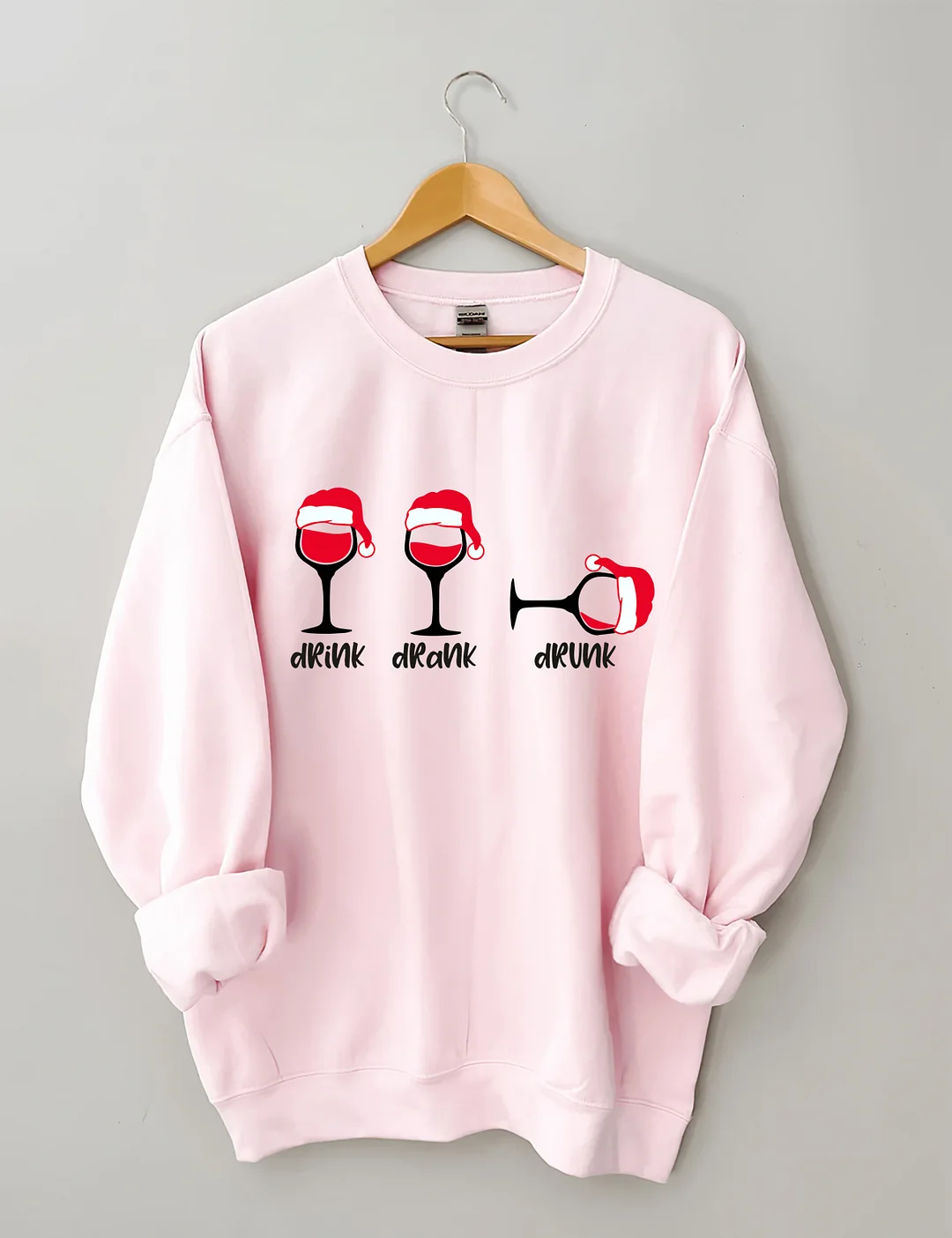 Christmas Wine Glasses Sweatshirt