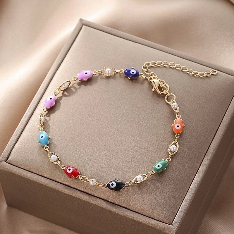 Cute Vintage Style Funny Devil’s Eye Heart Shape Butterfly Copper Plating Bracelets
