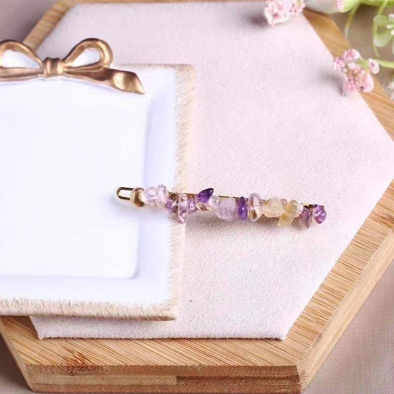 Women’s Retro Geometric Natural Crystal Hair Clip