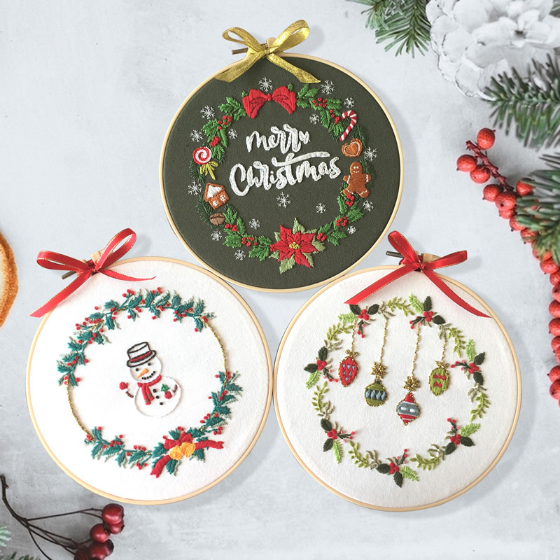 

Christmas Embroidery Cross Stitch DIY Set Kits, 501 Original