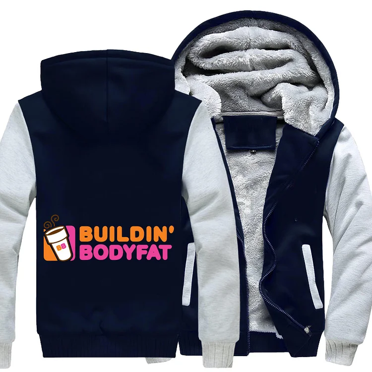 Dunkin Donuts Buildin Bodyfat, Logo Parody Fleece Jacket