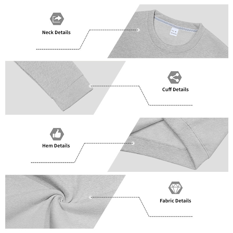 2025 Men’s Autumn/Winter Crewneck Sweatshirt Fleece-lined Warm Simple Loose Fit Classic Style Sweatshirt