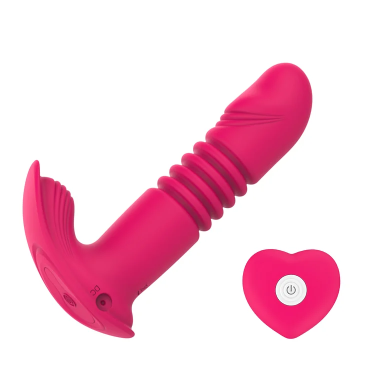 Pearlsvibe Remote Control Telescopic Dildo Clit Massager G-spot Vaginal Stimulator