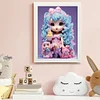 Cartoon Little Girl Diamond Art Painting Kits with Frame 