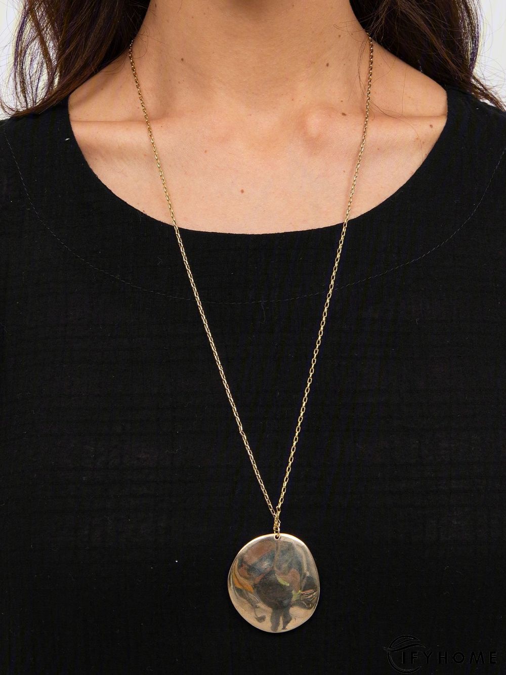 Soft Short Sleeve Cotton-Blend Casual Round Neck Knitting Dress | IFYHOME