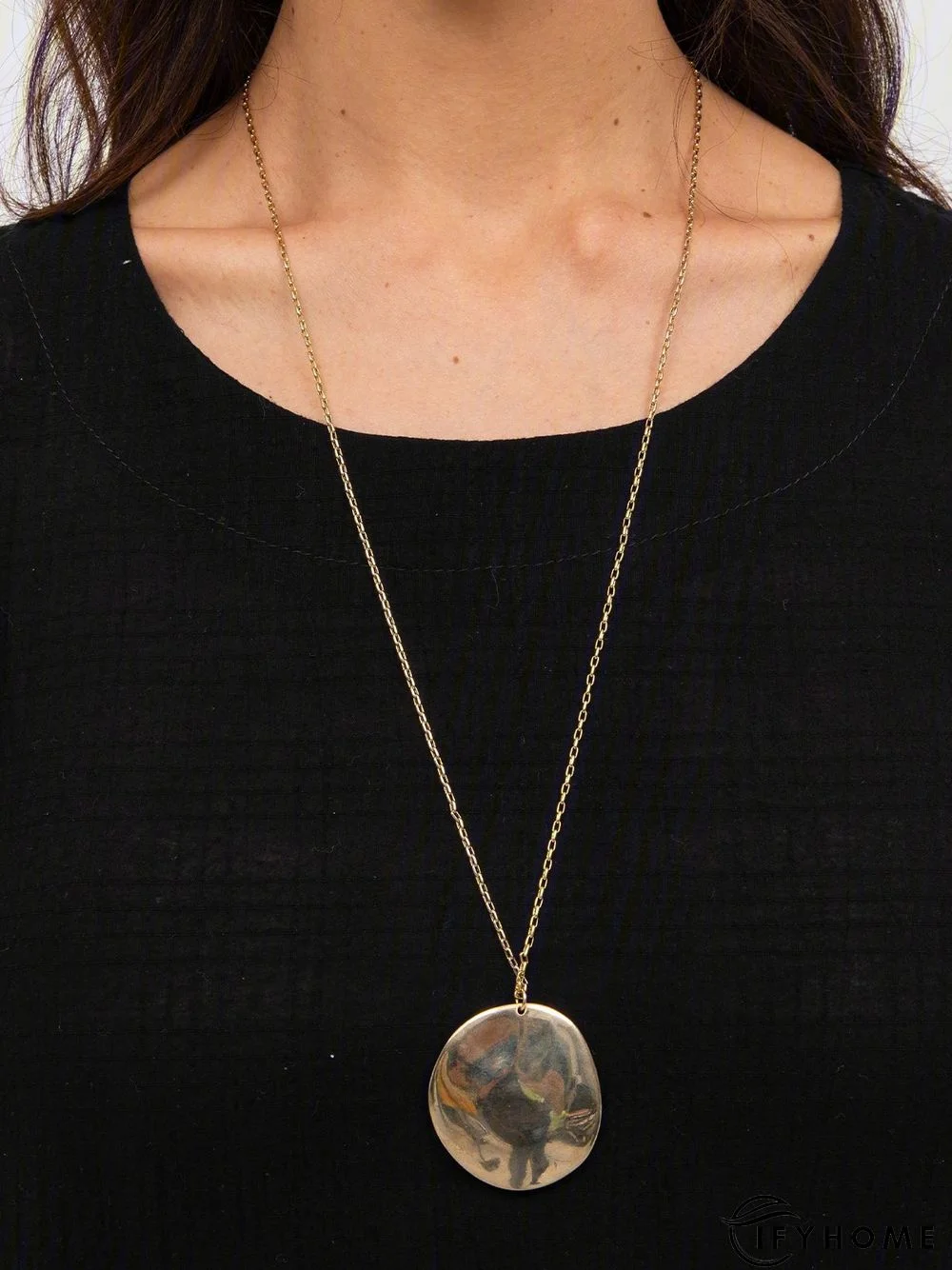 Soft Short Sleeve Cotton-Blend Casual Round Neck Knitting Dress | IFYHOME