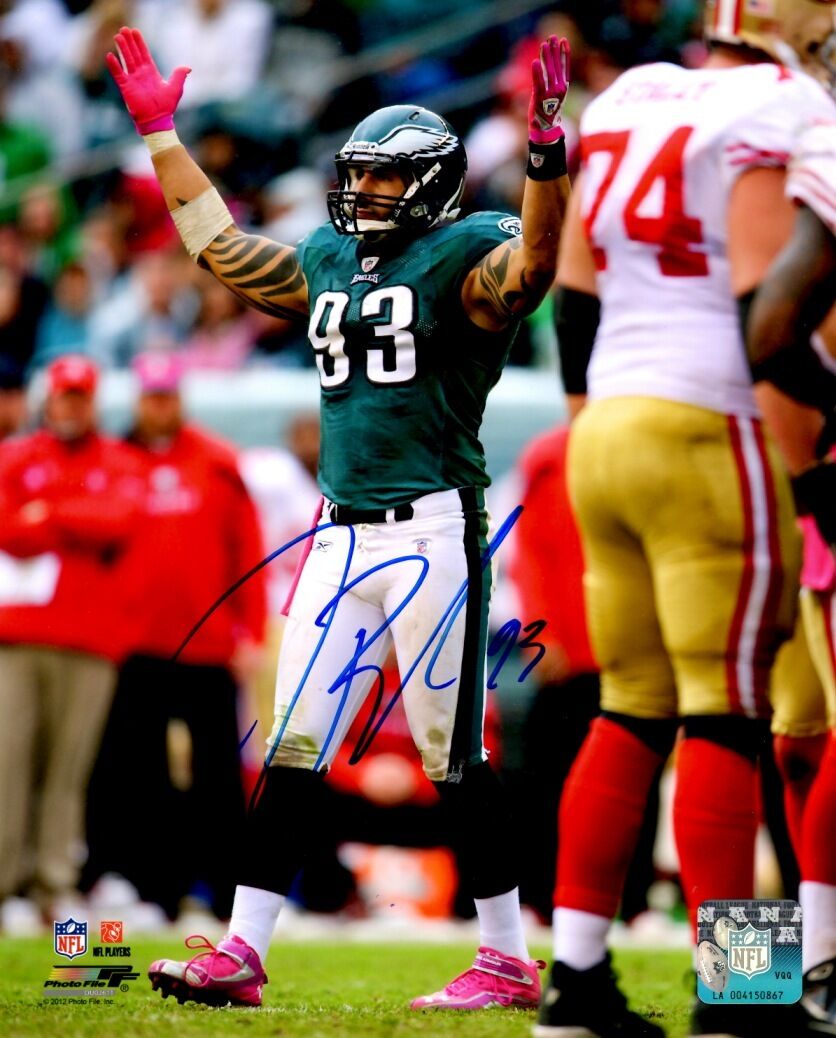 Autographed JASON BABIN Philadelphia Eagles 8X10 Photo Poster painting - w/COA