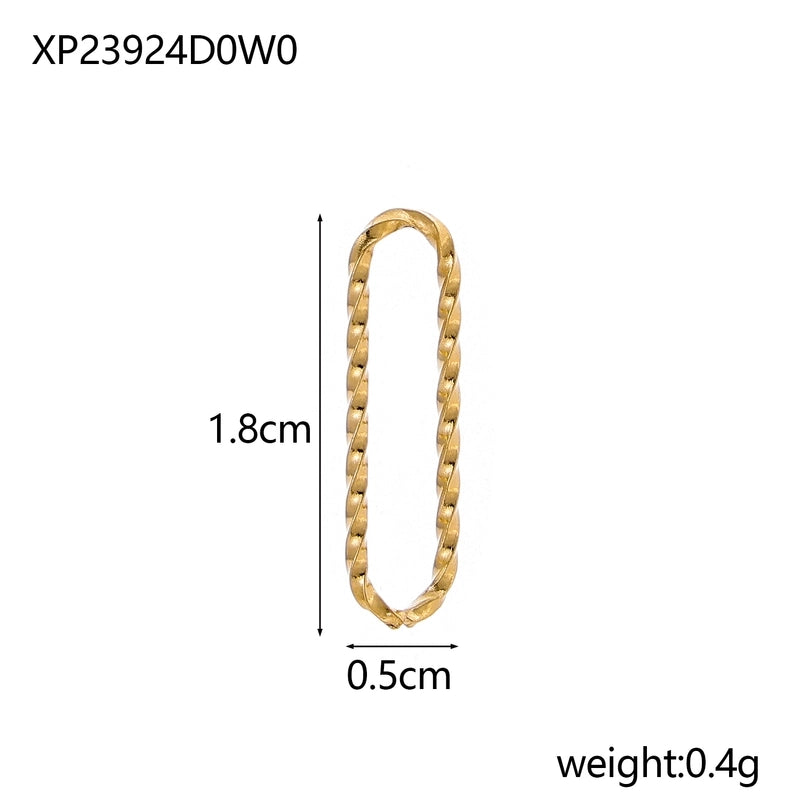 1 Piece 22 * 18mm Titanium Steel Circle Polished Open Jump Rings Chain Jewelry Accessories