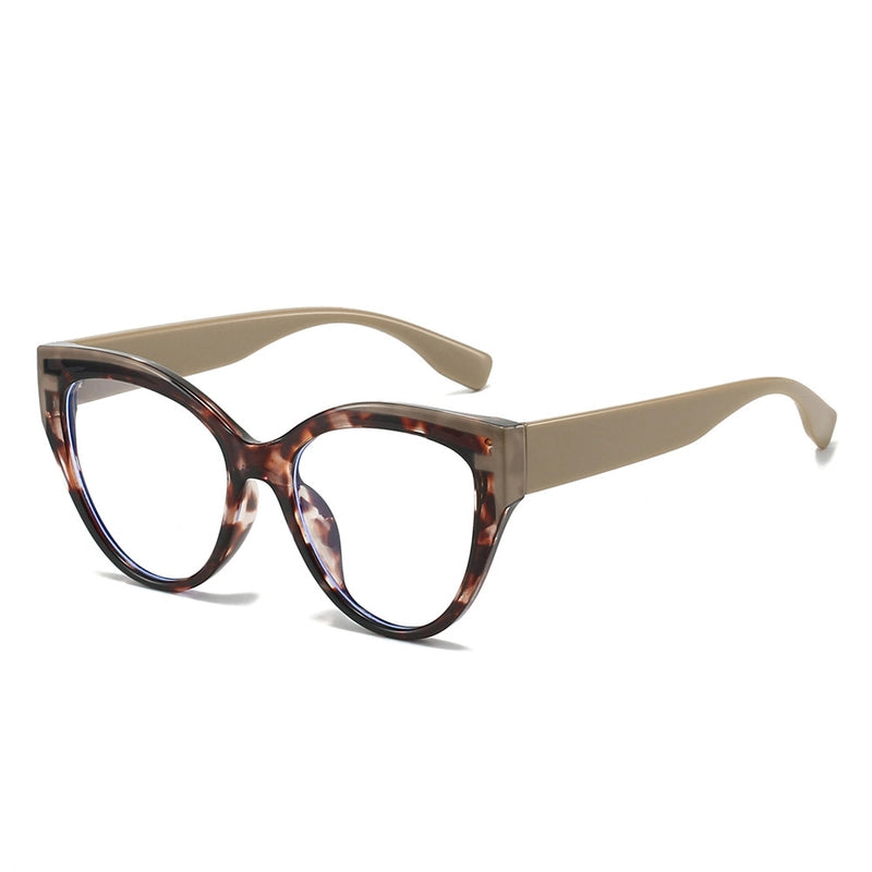 Casual Minimalist Color Block Solid Color Ac Cat Eye Full Frame Women’s Sunglasses